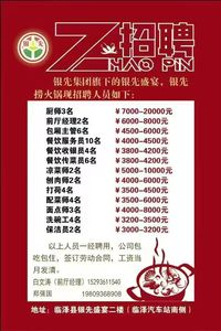 银先集团旗下的银先盛宴，银先捞火锅现招聘人员